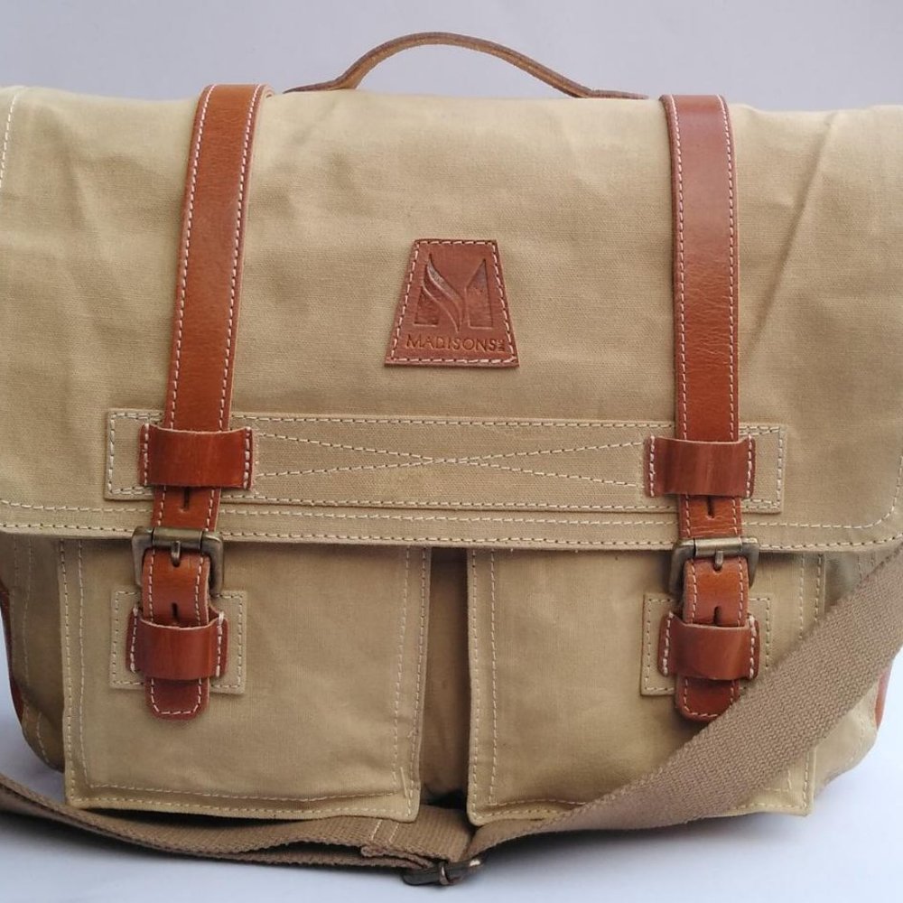Canvas Computer Messenger Bag - image 4